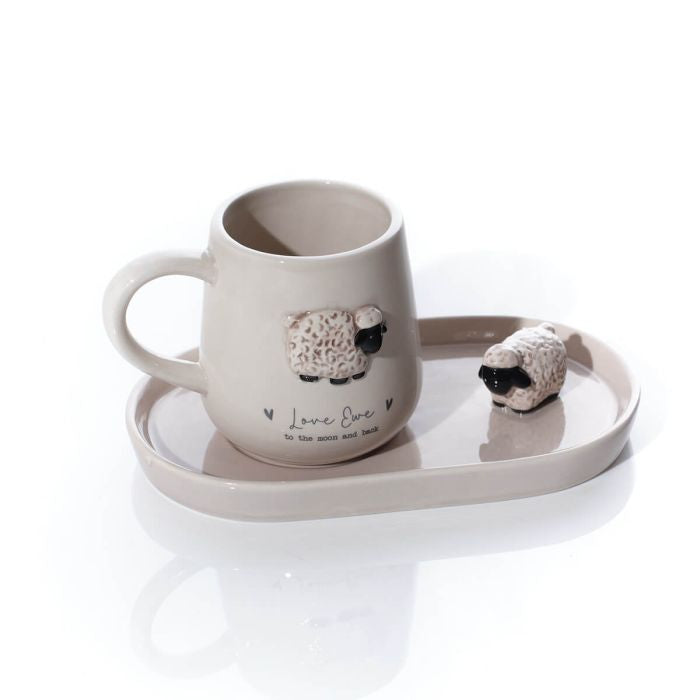 Love Ewe Animal Cup And Saucer Set