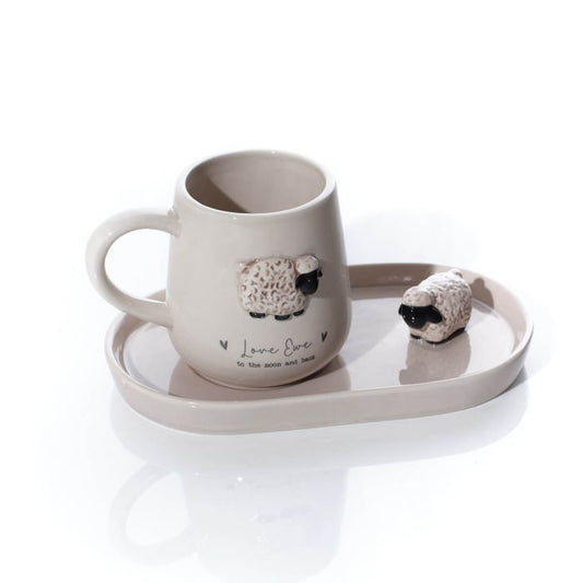 Love Ewe Animal Cup And Saucer Set