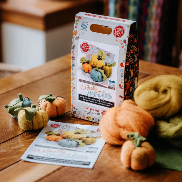 Wooly Pumpkins Needle Felting Kit