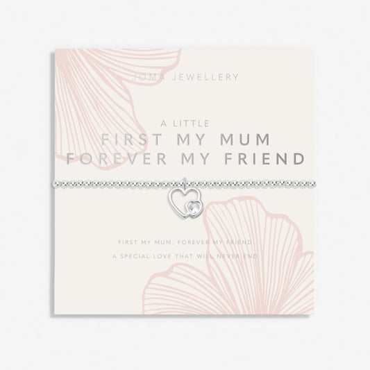 Mother's Day A Little 'First My Mum Forever My Friend' Bracelet In Silver Plating