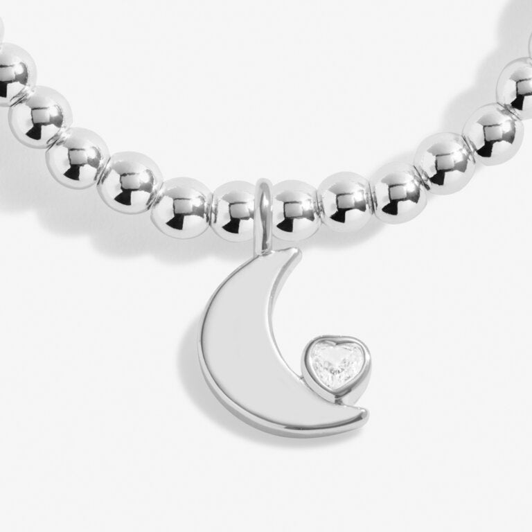 Mother's Day A Little 'Love You To The Moon And Back Mum' Bracelet In Silver Plating