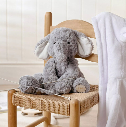 Ethel the Grey Elephant Plush (Sitting 22cm)