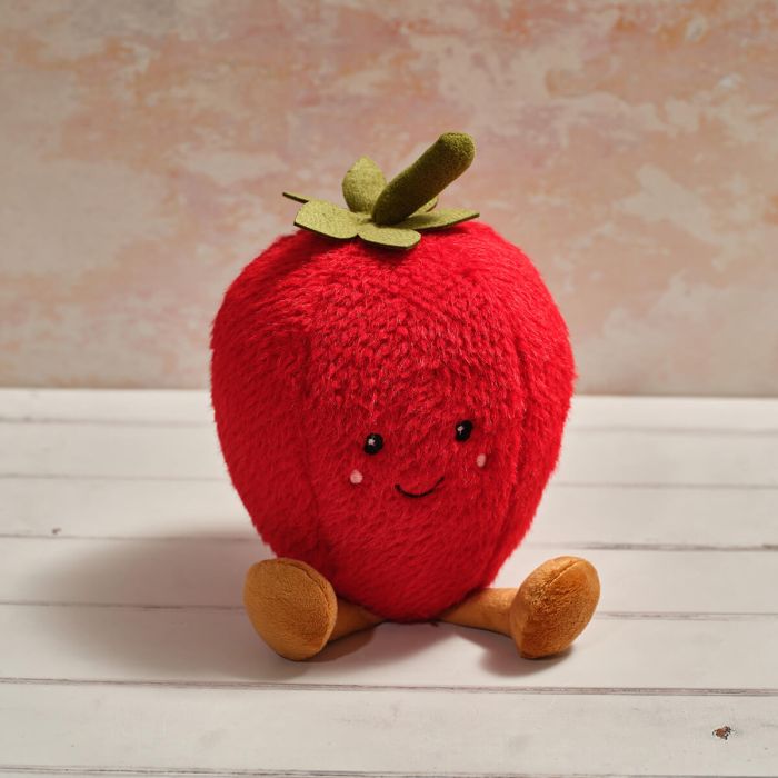 Sitting Strawberry Plush Toy