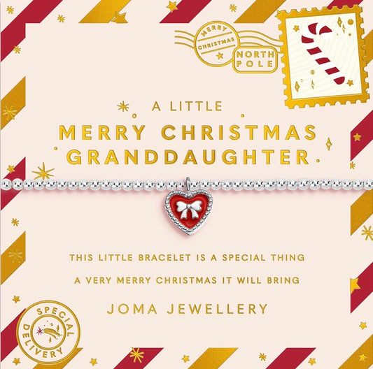 Joma Jewellery A Little ‘Merry Christmas Granddaughter’ Kids Bracelet