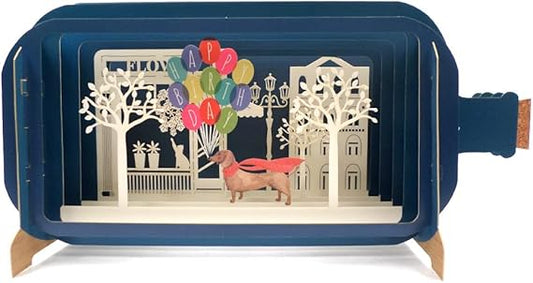 Alljoy Design Birthday Dog Message In A Bottle Card