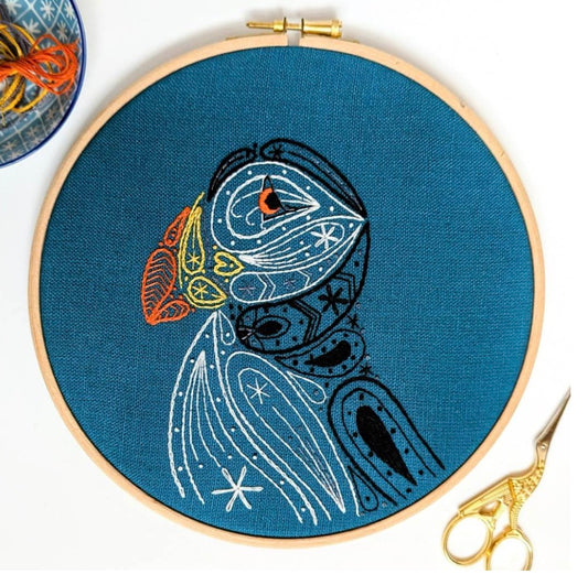 Paraffle Paisley Puffin Embroidery Kit