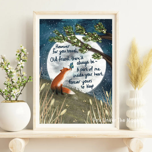 Fox Under The Moon Artist Print - Yours to Keep