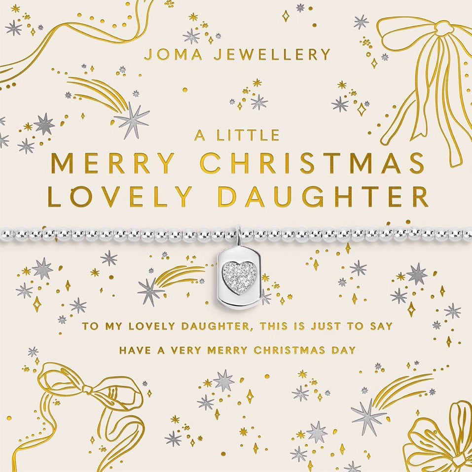 Joma Jewelley A Little ‘Merry Christmas Lovely Daughter’ Bracelet