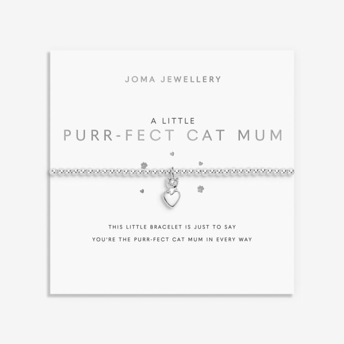 Joma Jewellery A Little ‘Purr-fect Cat Mum’ Silver Plated Bracelet