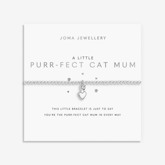 Joma Jewellery A Little ‘Purr-fect Cat Mum’ Silver Plated Bracelet