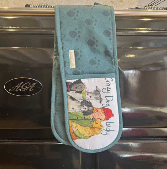 Alex Clark Crazy Dog Lady Double Oven Glove