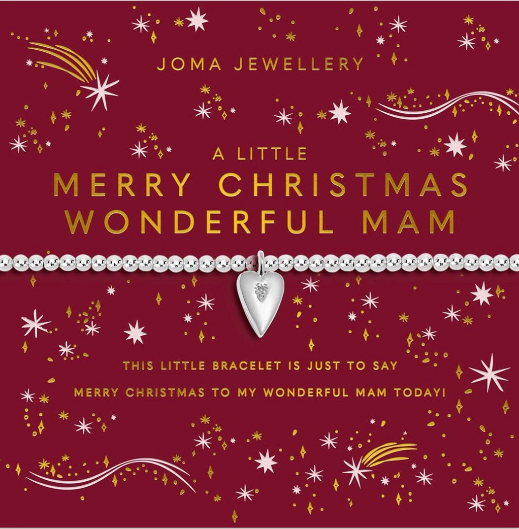 Joma Jewellery A Little ‘Merry Christmas Wonderful Mam’ Bracelet
