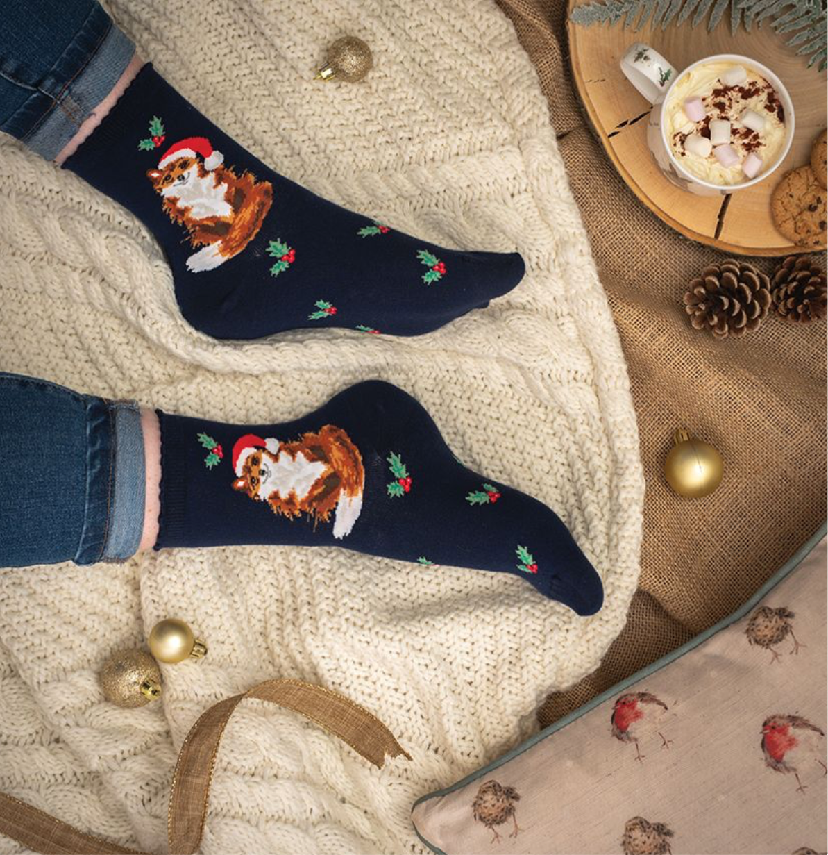 Women’s ‘Festive Fox’ Fox Socks