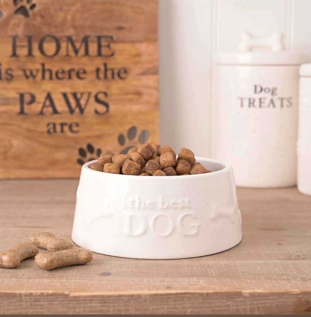 Best Of Breed Paw Prints Large Dog Bowl-  "THE BEST DOG"