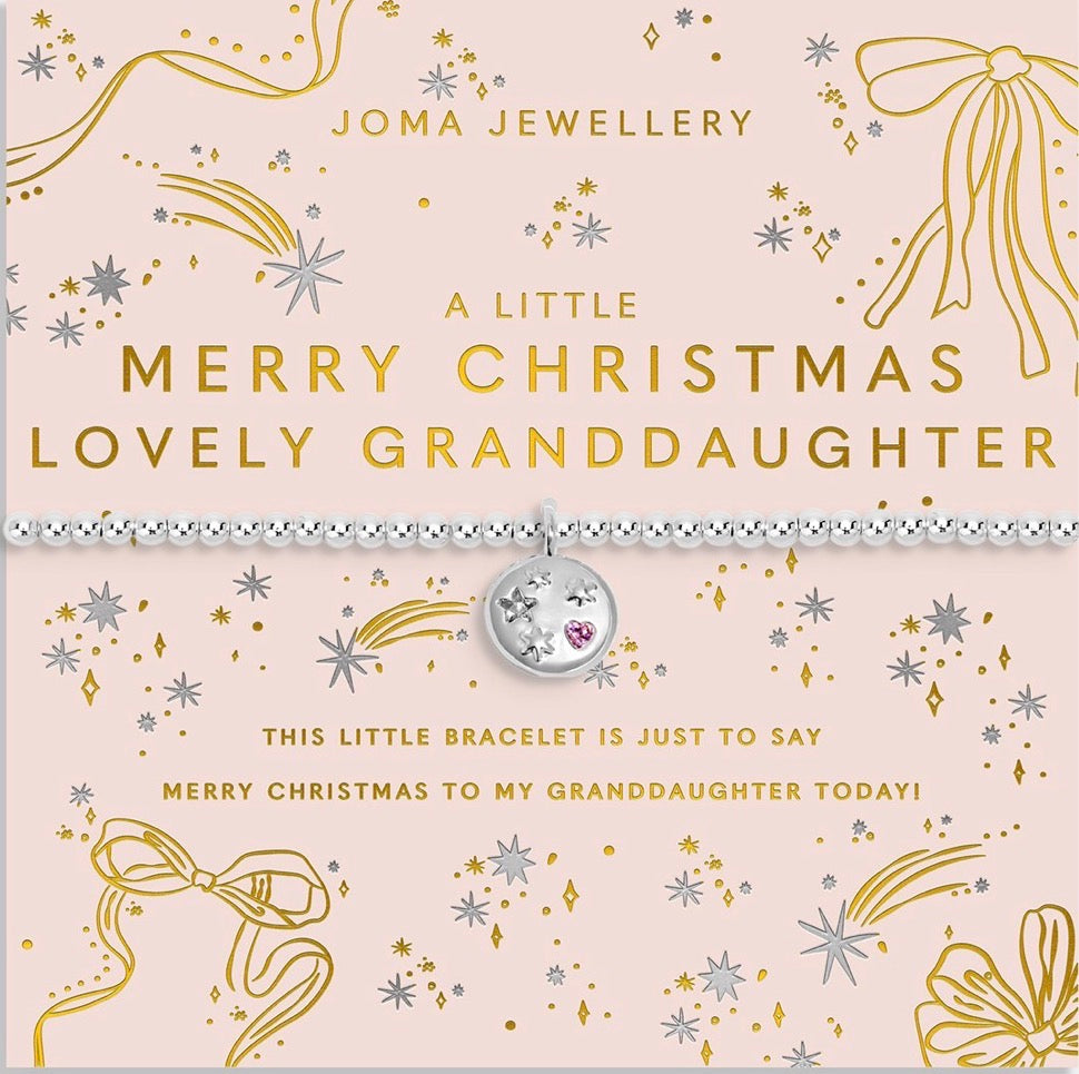 Joma Jewellry A Little ‘Merry Christmas Lovely Granddaughter’ Bracelet