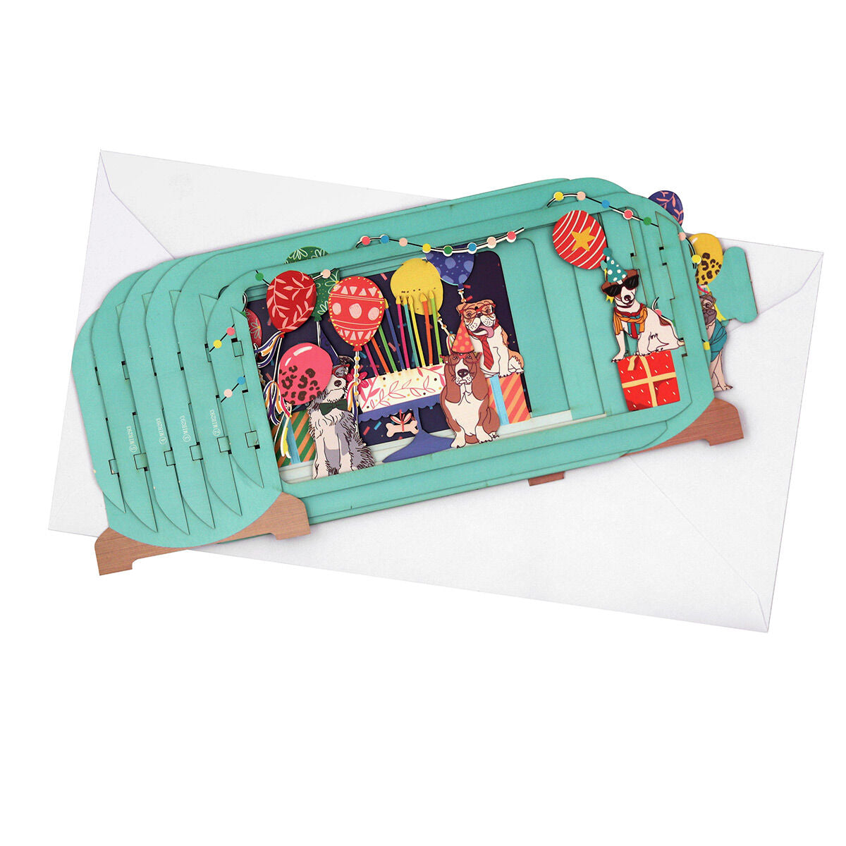 Alljoy Design Party Dogs Message In A Bottle Card