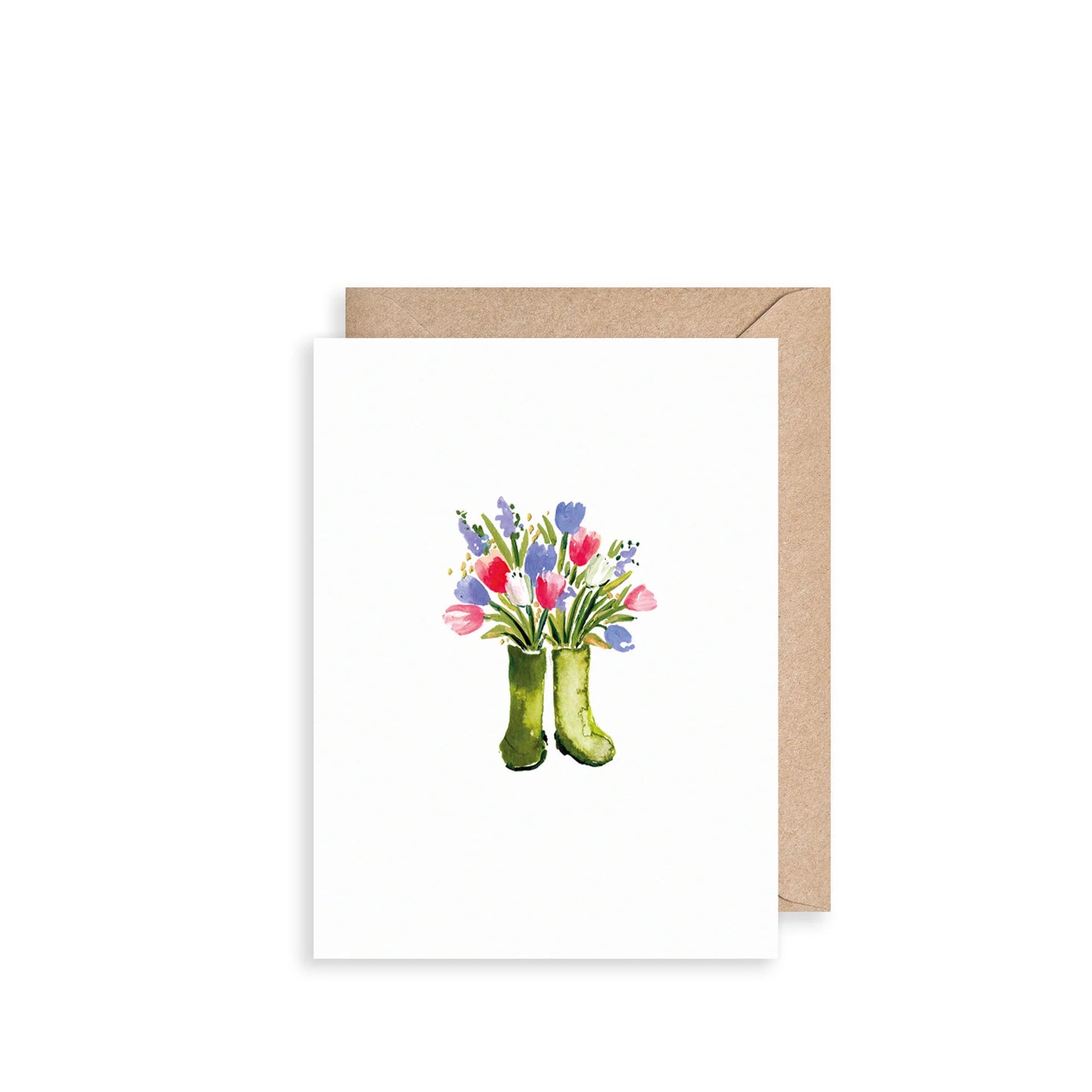 Louise Mulgrew Flowers in Wellies Mini Card