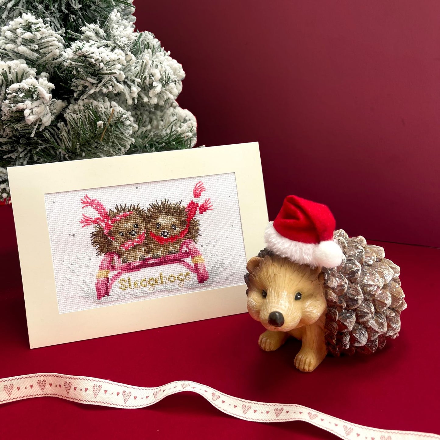 Hannah Dale Christmas Card - Sledgehogs