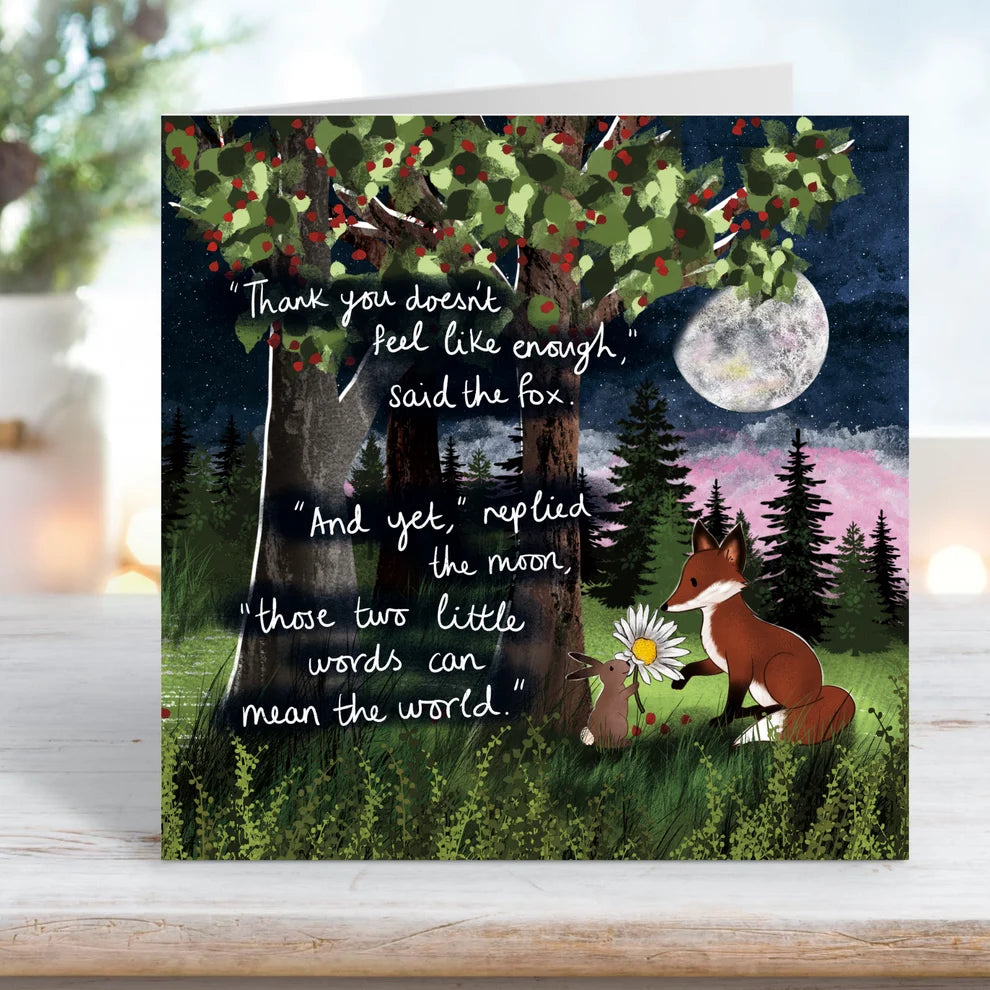 ‘Thank You' Single Greeting Card