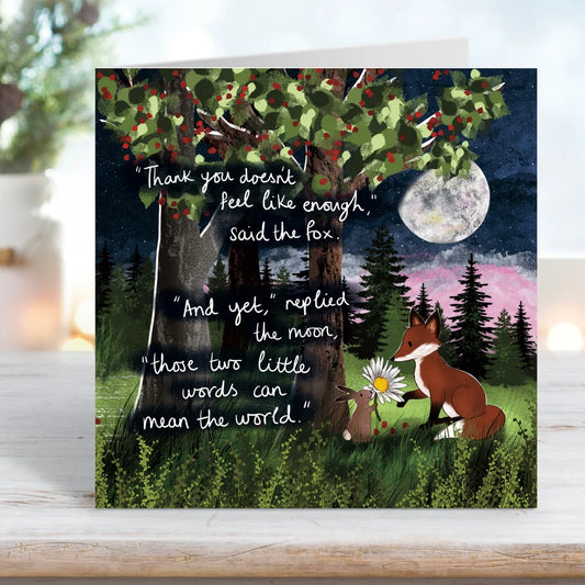 ‘Thank You' Single Greeting Card