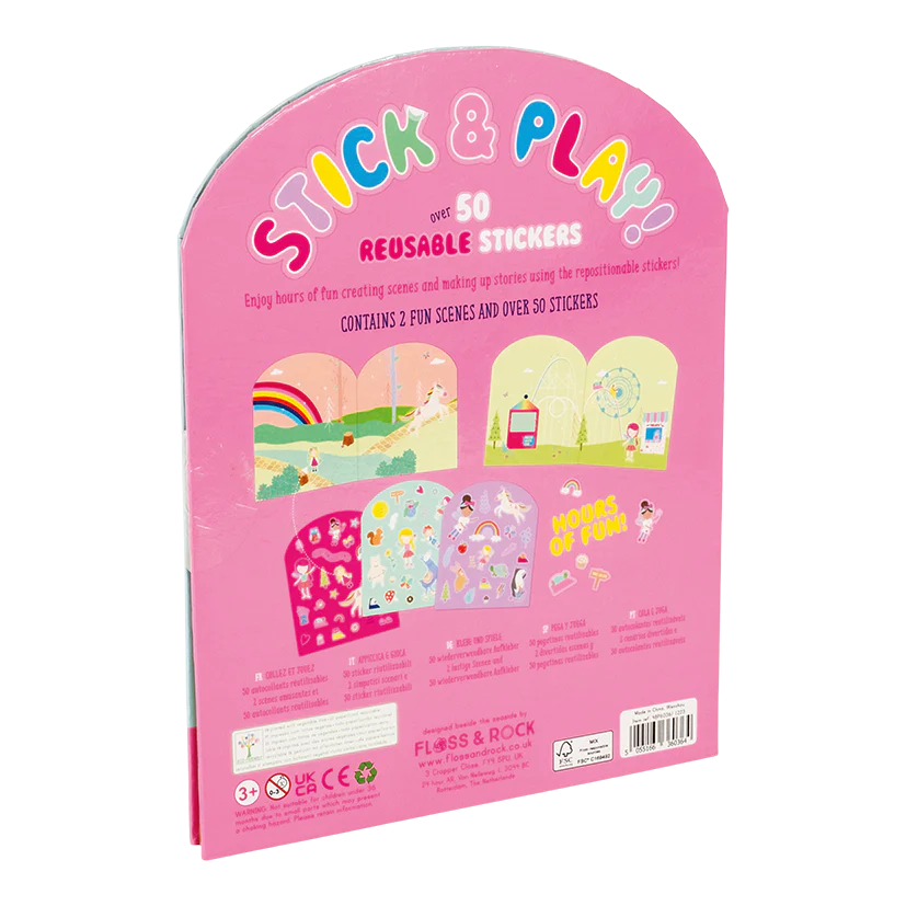 Stick N Play - Rainbow Fairy Reusable Stickers & Sticker Scene Book