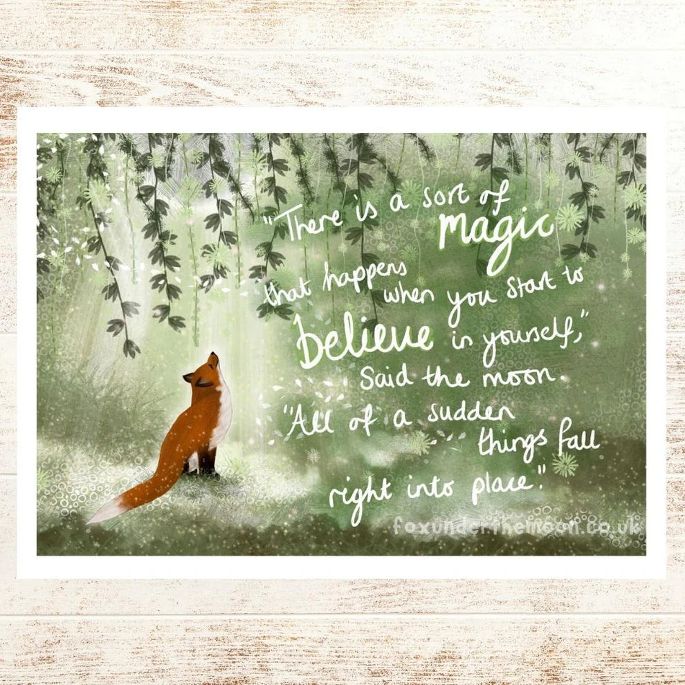 'Believe' Art Print By Fox Under The Moon