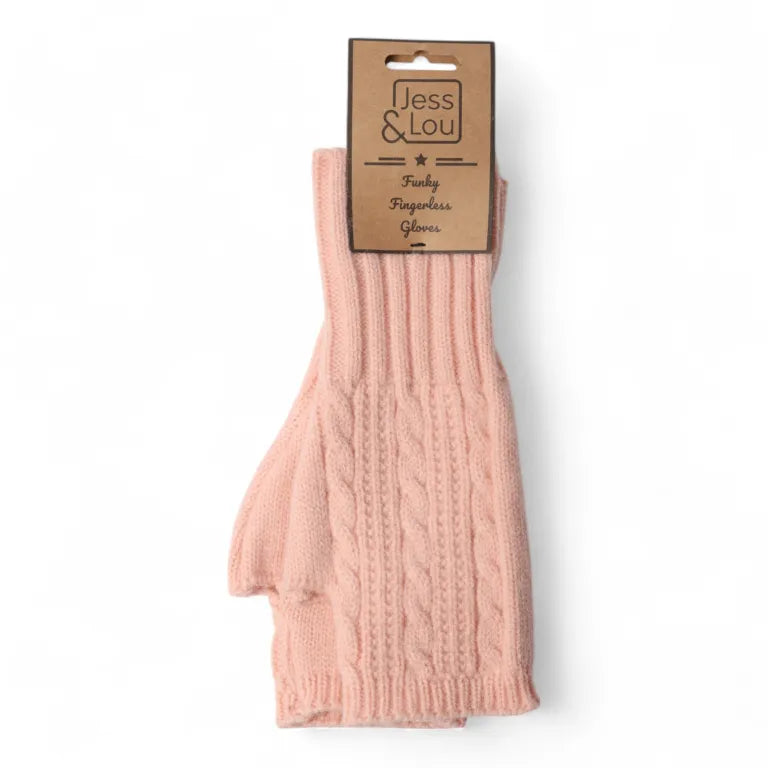 Jess & Lou Fingerless Gloves Cosy Cable Knit