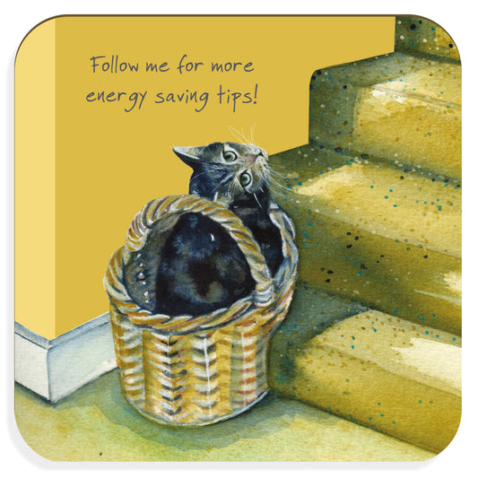Coaster - Tabby Cat - Energy Saving!