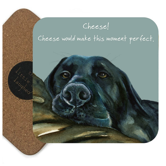 Coaster - Black Labrador - Cheese!