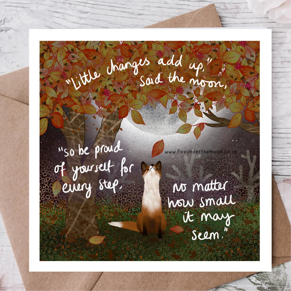 'Changes' Single Greeting Card By Fox Under The Moon