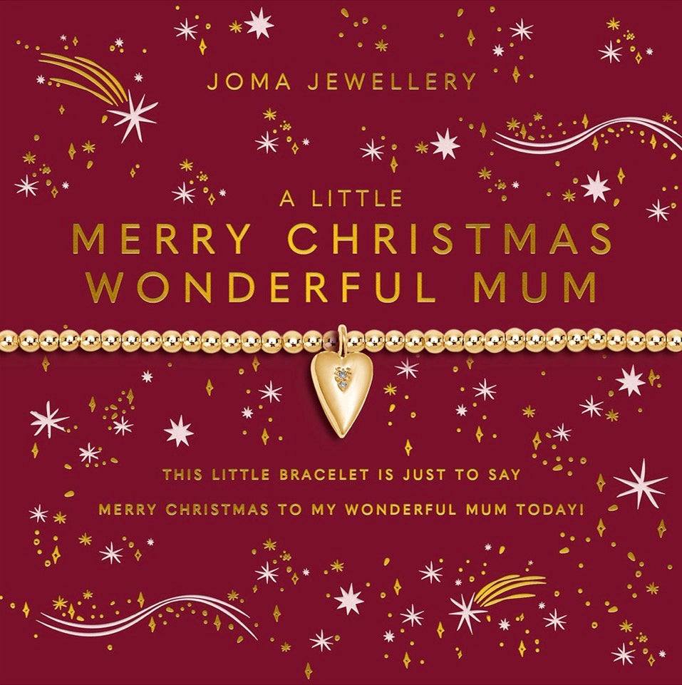 Joma Jewellery A Little ‘Merry Christmas Wonderful Mum’ Bracelet