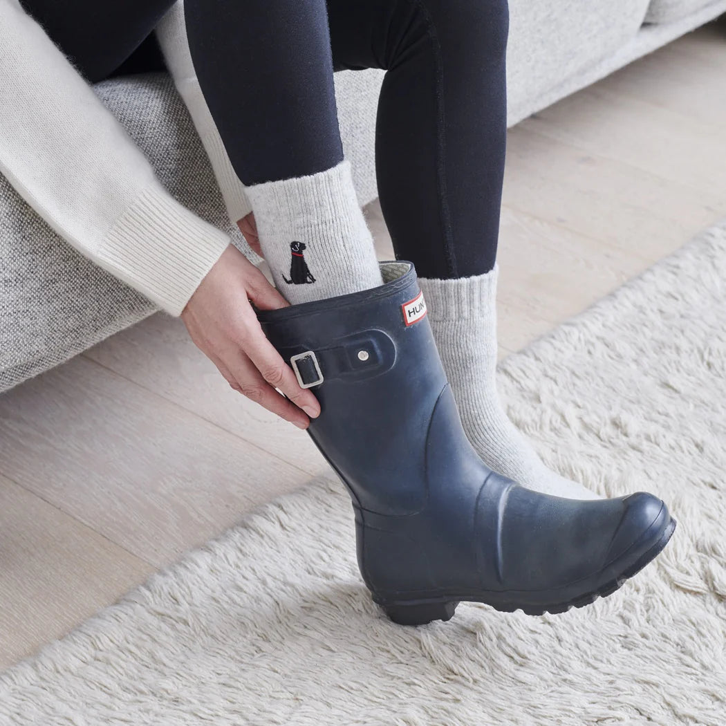 Sweet William Black Labrador Dog Walking Socks
