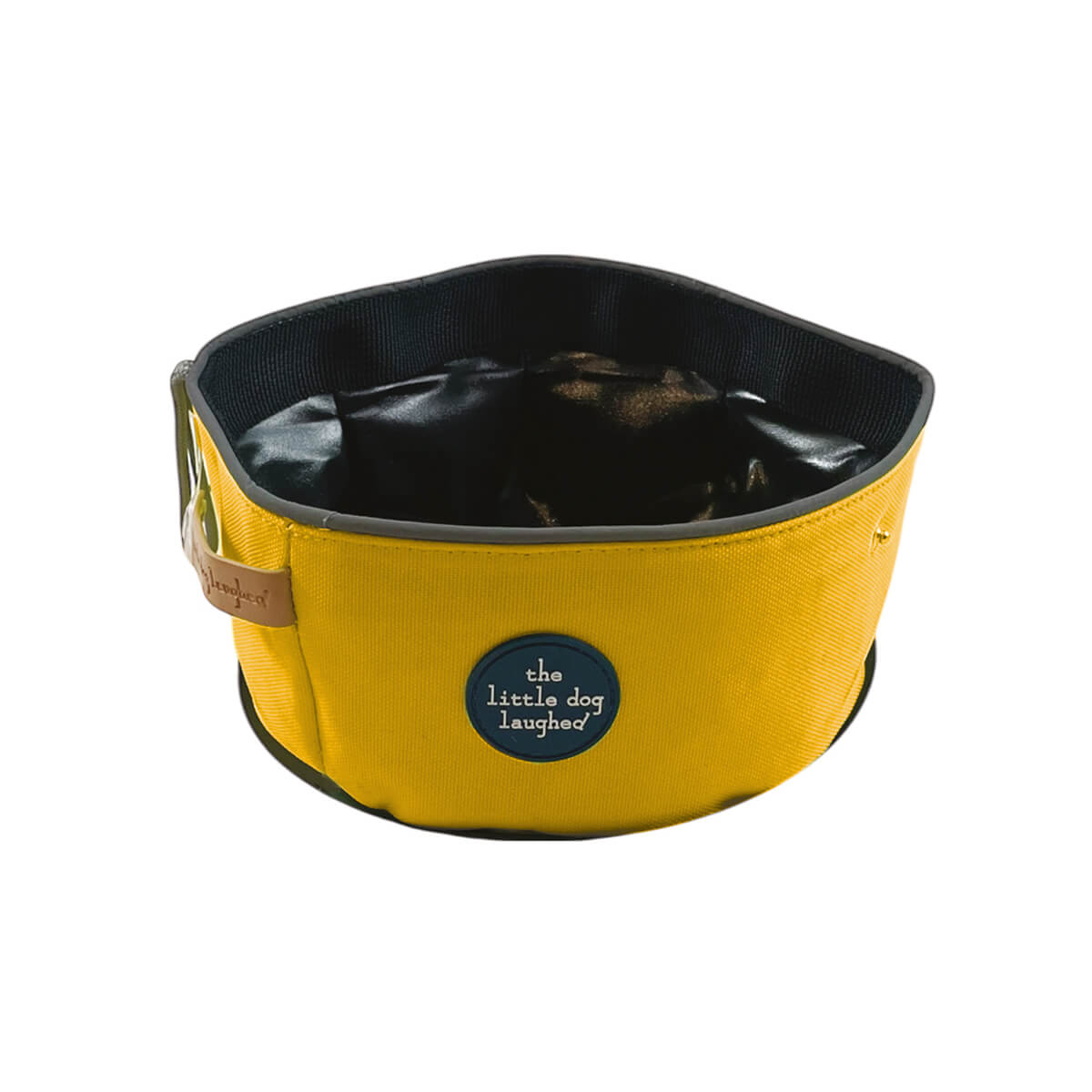 Foldable Dog Travel Bowl | Little Dog Laughed - Yellow