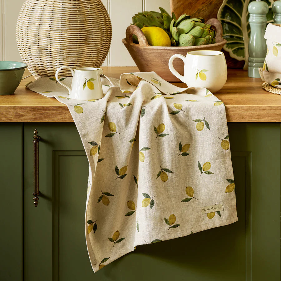 Sophie Allport Lemons Tea Towel - Linen Collection