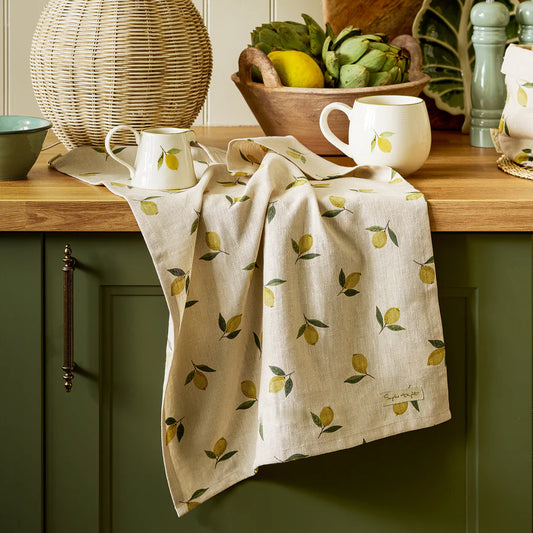 Sophie Allport Lemons Tea Towel - Linen Collection