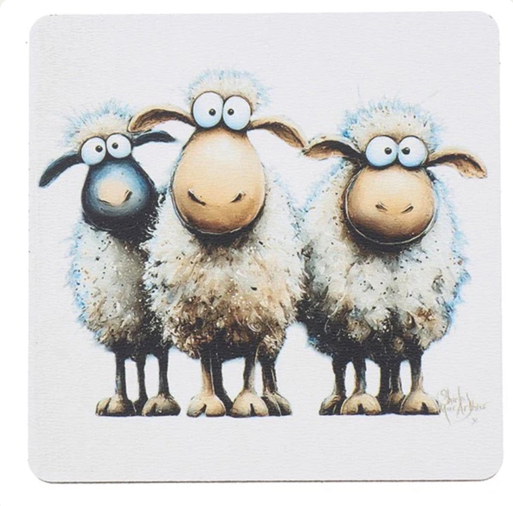 Shirley MacArthur The Sheepies Coaster
