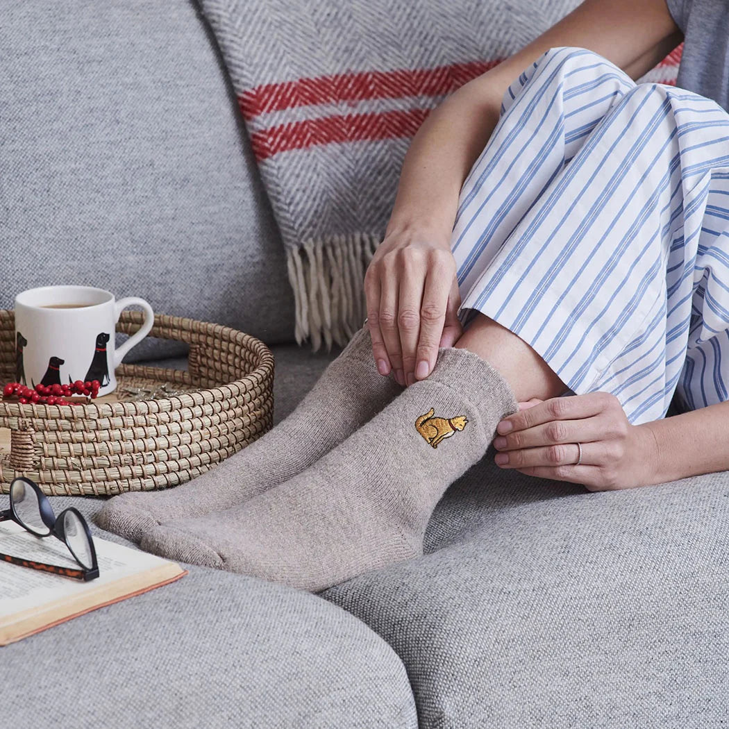 Sweet William Ginger Cat Wool Socks