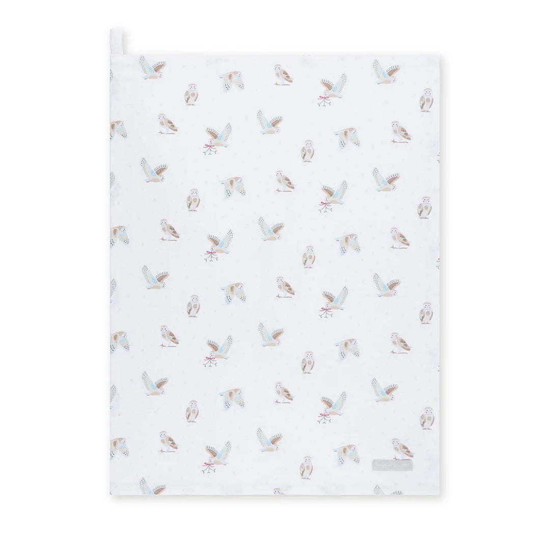 Snowy Owls Tea Towel