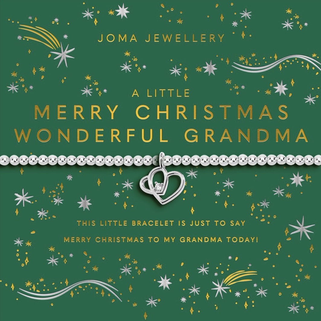 Joma Jewellery A Little ‘Merry Christmas Wonderful Grandma’ Bracelet