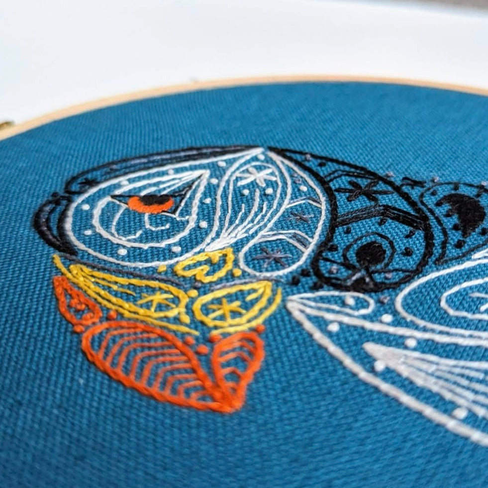 Paraffle Paisley Puffin Embroidery Kit