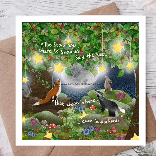 ‘Counting Stars’ Single Greeting Card