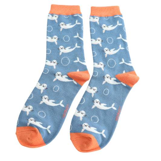 Miss Sparrow Seal Socks Denim
