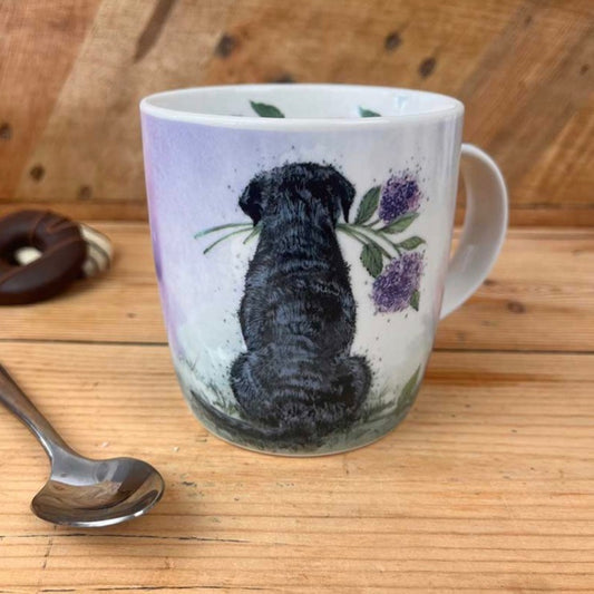 Alex Clark Labrador And Hydrangeas Mug