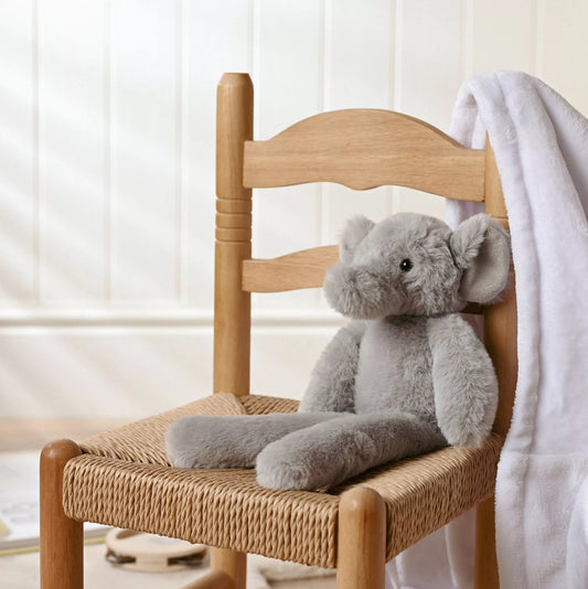 Nelly the Long Leg Grey Elephant Plush 35cm