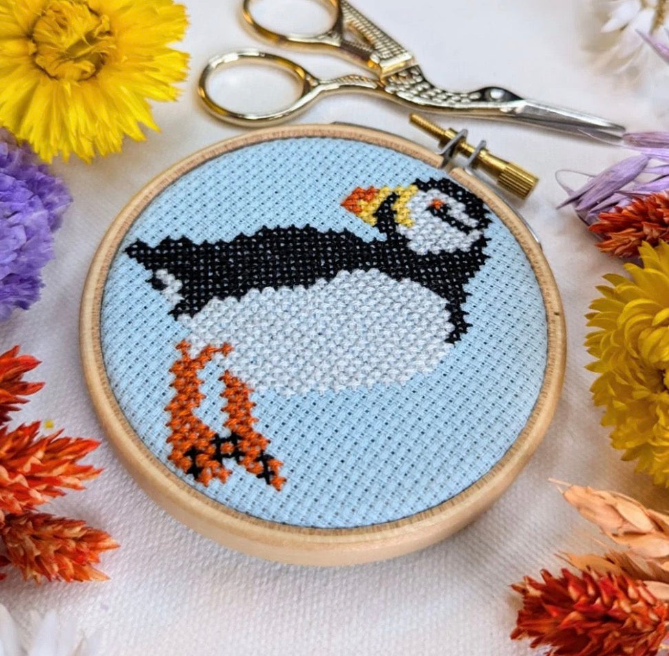 Paraffle Mini Puffin Cross Stitch Kit