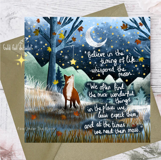 ‘Timing' Single Greeting Card