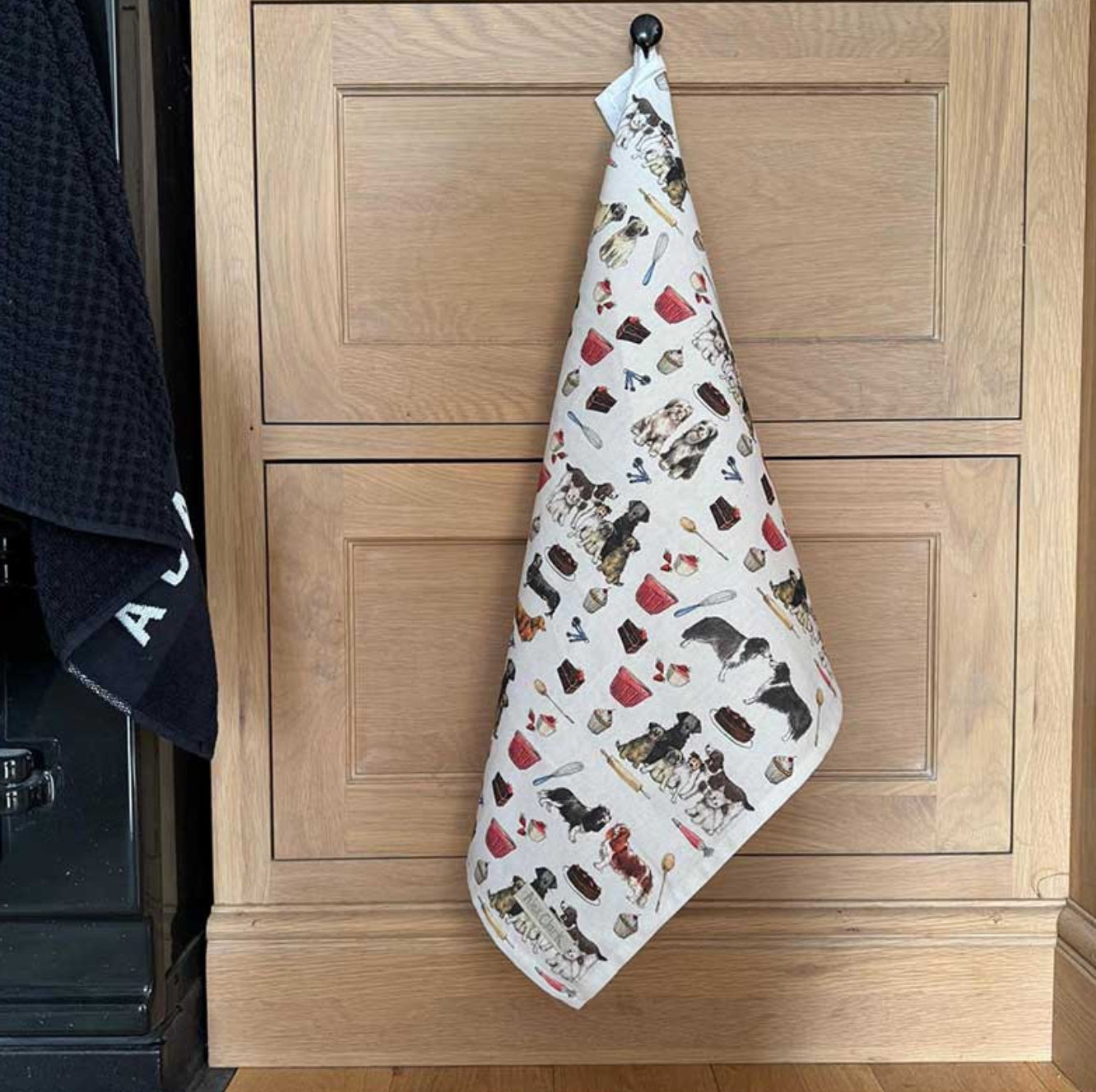 Dogs and Treats Tea Towel