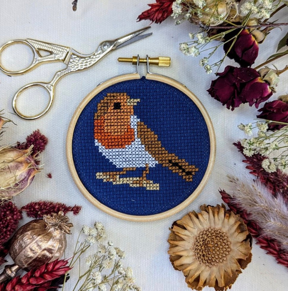 Paraffle Mini Robin Cross Stitch Kit