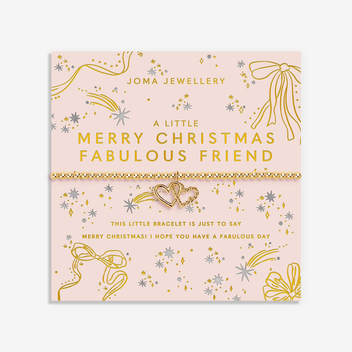 Joma Jewellery A Little ‘Merry Christmas Fabulous Friend’ Gold Plating