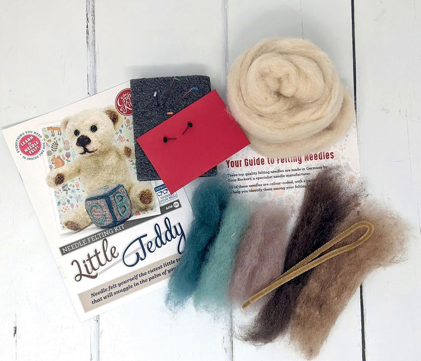 Little Teddy Needle Felting Craft  Kit